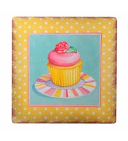 Mcg® Decotown Duvar Panosu 40*40 Cup Cake Muffin Motifli Duvar Süsü