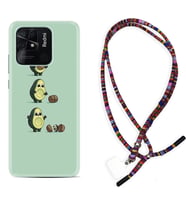 Xiaomi Redmi Note 7 8 9 Pro 10 2022 10 Pro 10S Kılıf Boyun Asklı Rasta Silikon Avokadolar1352