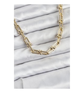 Mey İthalat® Pirinç Gold Renk Tifani Model Kadın Kolye
