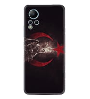Infınix Note 12 Kılıf Resimli Desenli Baskılı Silikon Kurt ve Ay Yıldız 1403