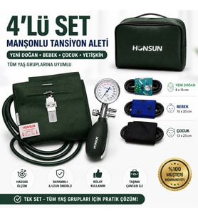Manuel Tansiyon Aleti Set I Tüm yaş grupları için tek çözüm!