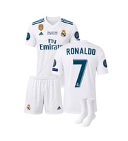 Ronaldo Real Madrid 2018 Şampiyonlar Ligi Finali 3'lü Çocuk Futbol Forma Seti ( Forma,şort ve çorap )