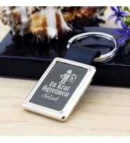 Kişiye Özel En Kral Öğretmen Metal Anahtarlık