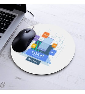 Kişiye Özel Yazılım Mühendisleri İçin Yuvarlak Mousepad