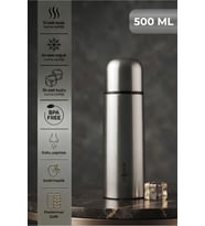 500 ml Termos Suluk Paslanmaz Çelik Sızdırmaz 12 Saat Sıcak 24 Saat Soğuk Tutma BPA Free