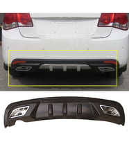 Chevrolet Cruze Difüzör Difizör Siyah + Kare Egzoz Görünüm C Tip