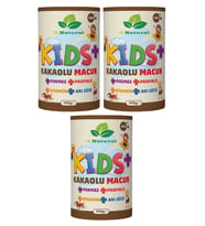 3 Adet Kids Çocuk Macunu Kakaolu - Arı Sütü - Propolis - Pekmez ve Vitamin 240 Gr