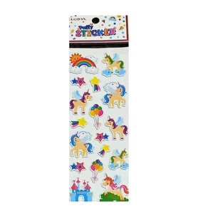 Ticon Puffy Sticker Unicorn - 3 adet