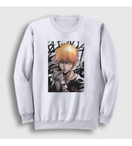 Presmono Unisex Beyaz Ichigo Anime Bleach Sweatshirt 127601tt (Beyaz)