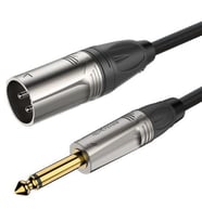 Roxtone XLR Erkek-6.3mm Mono Jaklı Kablo 1mt RX-K13101