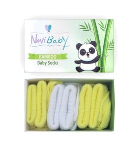 Novibaby 3'lü Bambu Yenidoğan Bebek Çorap I Flower I 0-6 ay (Karışık)