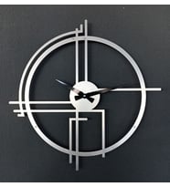 Gowpenart Dizayn Querencia Metal Gümüş / Silver Duvar Saati 1,5 Mm Kalınlık