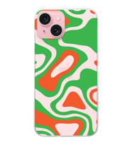 PrintiFy Apple iPhone 15 Uyumlu Renkli Desen Tasarımlı Slim Fit Şeffaf Silikon Kılıf