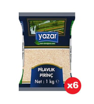 Yazar Pilavlık Uygun Pirinç 1 Kg x 6 Paket