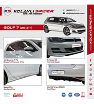 VW Golf 7 Ön Tampon Altı (Dil mod) Fiber 2013 ve Sonrası