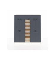 Arges Dolap 18 Raflı 9 Kapaklı 220x30x243 Aytaşı-Antrasit/Çam