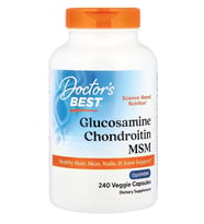 Doctor's Best, Glucosamine Chondroitin MSM with OptiMSM®, 240 Veggie Capsules. (Renksiz)