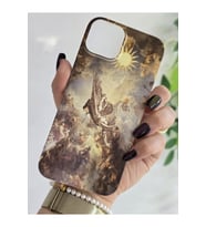 Iphone 13/14 Uyumlu Sanatsal Desenli Şeffaf Telefon Kılıfı