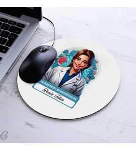 Kişiye Özel Hediye Karikatürlü En Başarılı Kadın Mikrobiyolog Mousepad