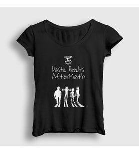 Presmono Kadın Siyah Aftermath Gorillaz T-Shirt 54072tt