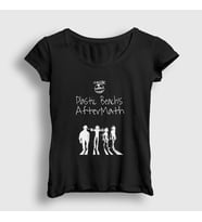 Presmono Kadın Siyah Aftermath Gorillaz T-Shirt 54072tt