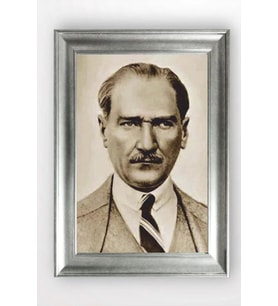 Gümüş Çerçeveli Atatürk Tablo cv972