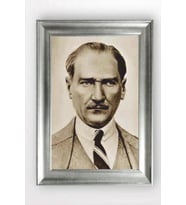 Gümüş Çerçeveli Atatürk Tablo cv972