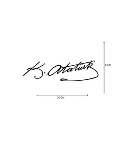 Kemal Atatürk Imza Stickerı 20 Cm