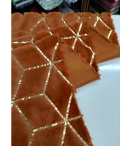 DESENLİ TOSCANA PELUŞ KUMAŞ (Kiremit)