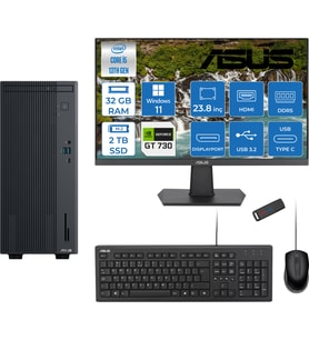 Asus Expertcenter P500MV Intel Core I5-13420H 32GB Ddr5 2tb SSD WIN11HOME 4GB/GT730 100HZ IPS 23.8" Mon Minitower Masaüstü Bilgisayar WE5136216512B0DH14+Zettausbbellek