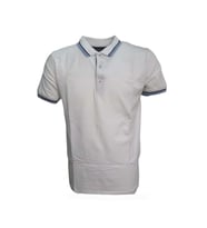 Rey Polo Erkek Basic Polo Yaka Kısa Kol T-shirt R01201 - Kahverengi - M (Beyaz)
