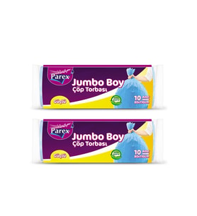 Güçlü Çöp Torbası Jumbo Boy 10'lu 80 x 110 cm İkili Set