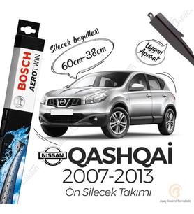 Bosch Aerotwin Muz Silecek Takımı Nissan Qashqai 2007-2013 ile uyumlu