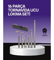 Çok Amaçlı 16lı Bits Uç Seti Dayanıklı Tornavida Adaptör