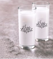 Kişiye Özel İsim Yazılı İmza ve Düz Yazılı İkili Rakı Bardağı Kadehi Makinede Yıkanabilir Baskı