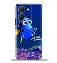 Vivo Y36 Kapak HD Renkli Dizayn Silikon Kılıf - Kayıp Balık