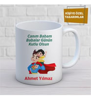 Kişiye Özel İsim Yazılabilir Canım Babam Babalar Günün Kutlu Olsun Kupa Bardak