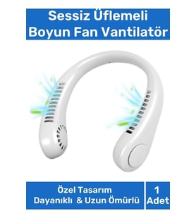 Premium Taşınabilir Şarjlı Güçlü Yüksek Kaliteli Sessiz Hava Soğutucu Üflemeli Boyun Fan Vantilatör