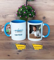 Su Ürünleri Mühendisi Kupa Bardak Mavi Fotoğraflı Mühendisler Günü Hediyesi