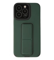 Mey İthalat® iPhone 14 Pro Kılıf Mega Standlı Silikon - Yeşil