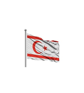 Kuzey Kıbrıs Cumhuriyeti  Gönder Bayrağı 50x75 (Çok Renkli)