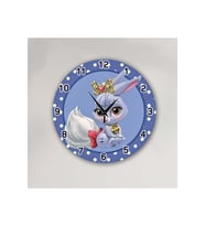 Bilge Duvar Saati, Çocuk Odası Dekoratif Ahşap Duvar Saati (Desenli)