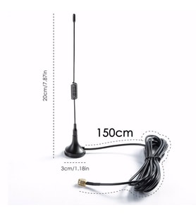 315MHZ 1.5m 3dbi Anten 50ohm SMA Erkek Soket Mıknatıslı Montaj