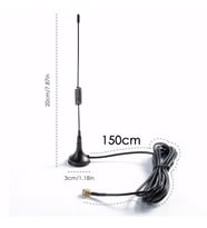 315MHZ 1.5m 3dbi Anten 50ohm SMA Erkek Soket Mıknatıslı Montaj