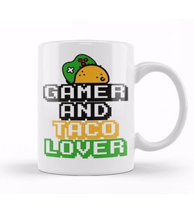 Gamer And Taco Lover Funny Quotes Kupa Bardak Porselen