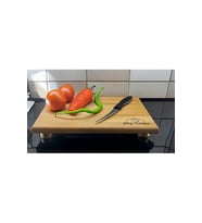 Ahşap 30x20 Cm Sebze Meyve Doğrama Ve Sunum Servis Tahtası 4 Ayaklı