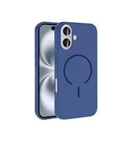 Apple iPhone 16 Uyumlu Kılıf M-safe Şarj Özellikli Zore Meta Kapak (Lacivert)