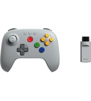 64 2.4G Wireless Controller N64 konsol, Analog 3D, ve Windows Uyumlu (Gri)