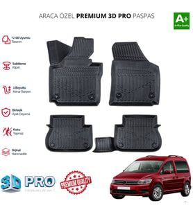 CADDY ARACA ÖZEL 3D PASPAS 2015 2016 2017 2018 2019 2020