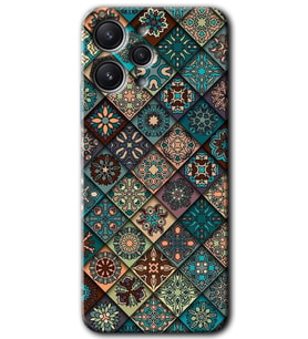 Redmi 12 Kılıf HD Desen Baskılı Arka Kapak - Mandala Desen